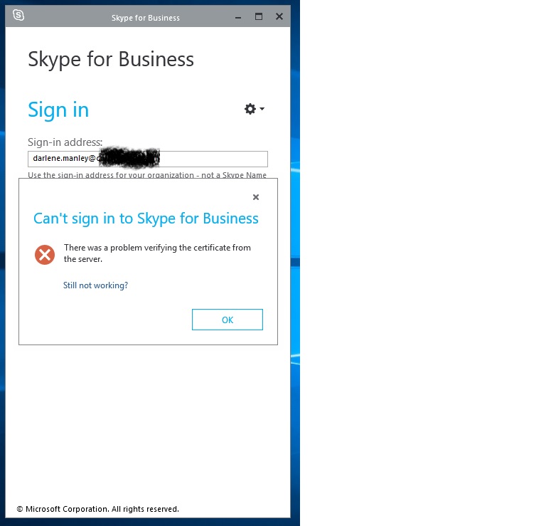 skype for business mac options